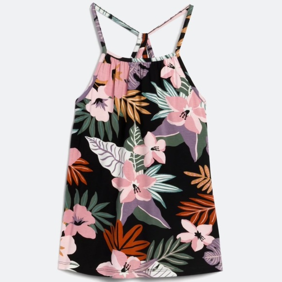 Bixby Nomad Other - Pink and Green Sleeveless Tropical Tank Top